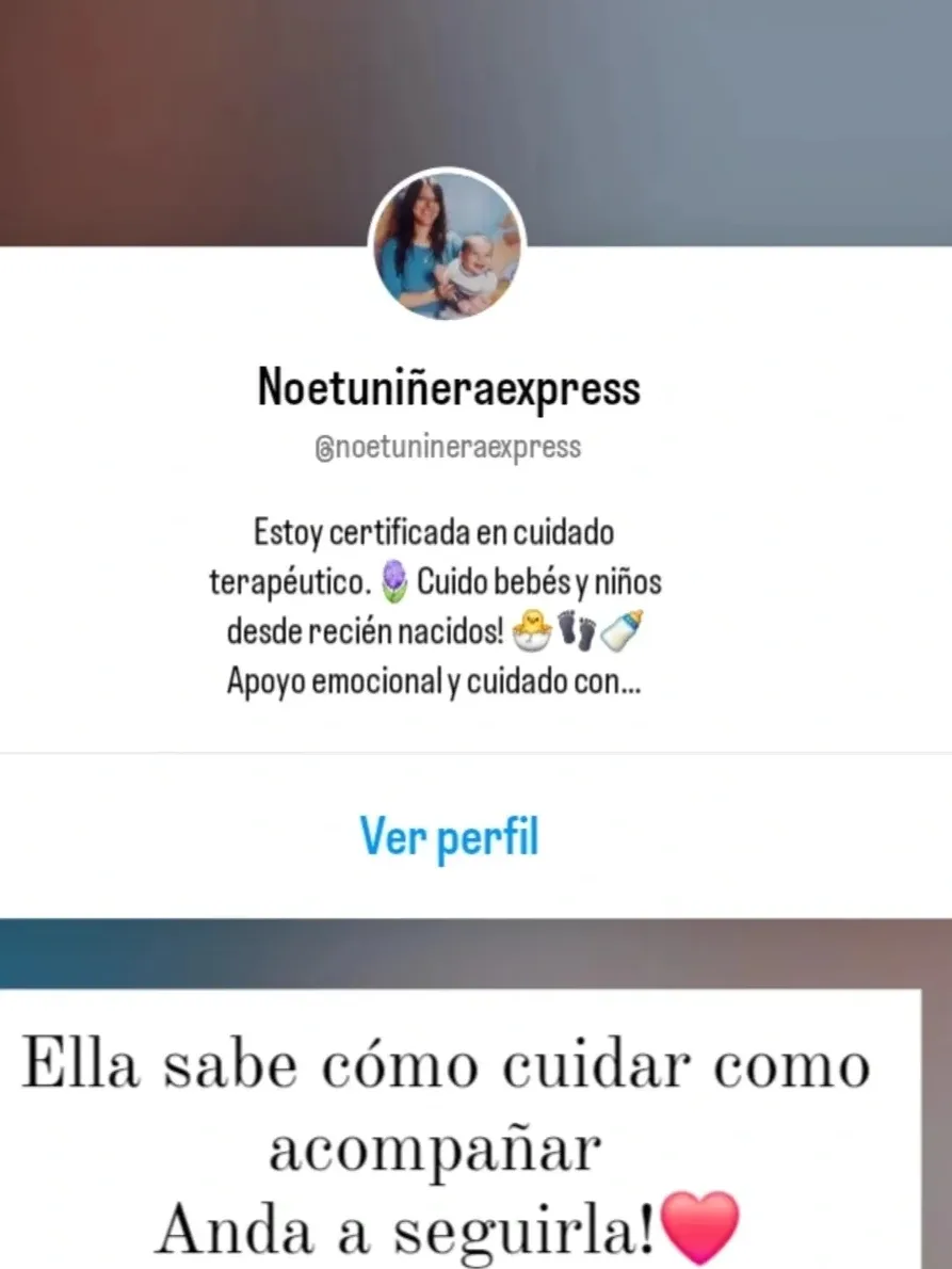 Niñera acompañante terapéutica especialista en recién nacidos